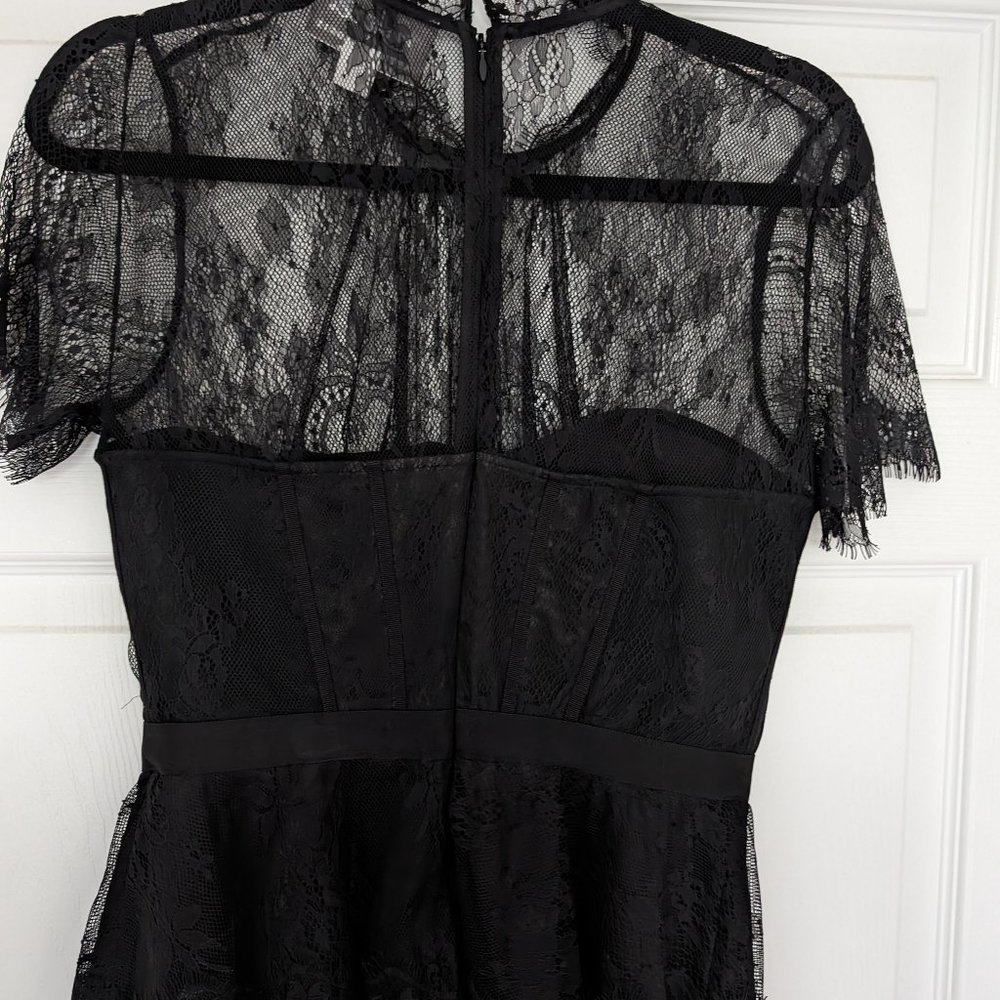 Black Lace Blouse by Anthropology